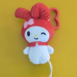 Hello Kitty & Friends My Melody - Plush Keychain by Sanrio (Red & White Plush)